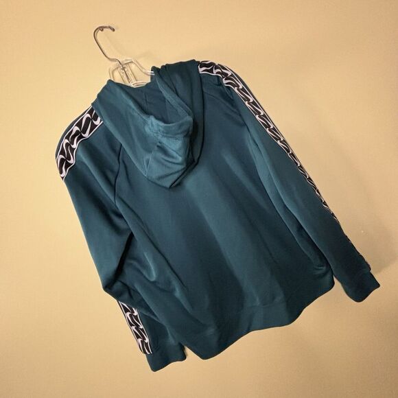 Nike Sweatshirt Women Medium Blue Hoodie Sweat Shirt Logo Center Swoosh Sleeves - Picture 8 of 8